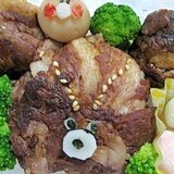 キムパ味の肉巻き　おにぎり♪